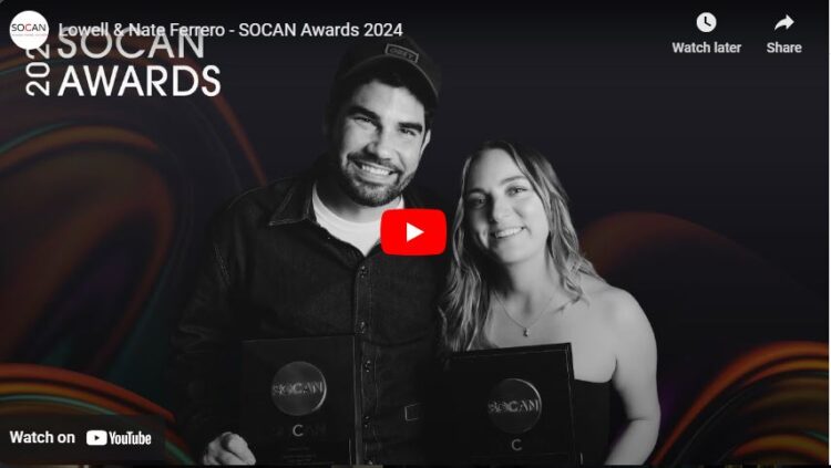 interview, SOCAN Awards, Lowell, Nate Ferraro