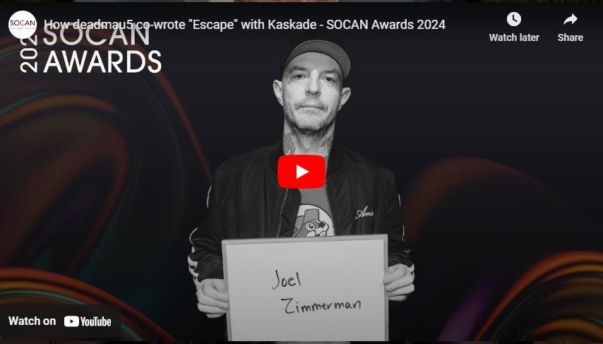 SOCAN, interview, SOCAN Awards, 2024, deadmau5