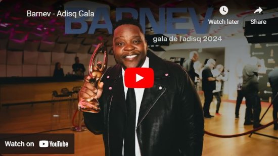 SOCAN, interview, Barnev, ADISQ Gala 2024